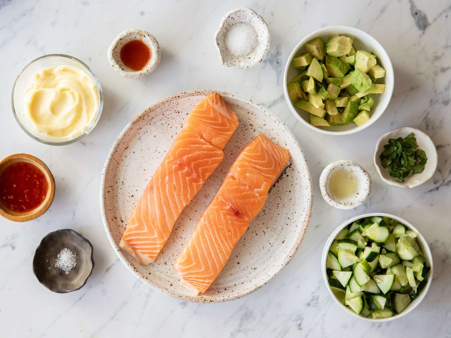 Step 1 of Bang Bang Salmon