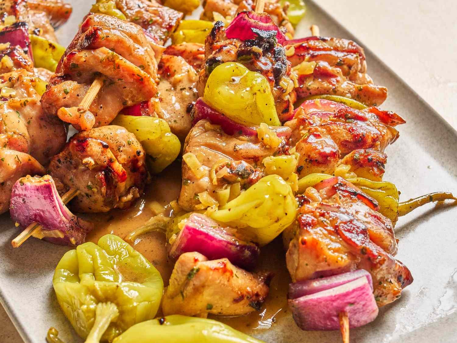 Step 7 of Mississippi Chicken Skewers
