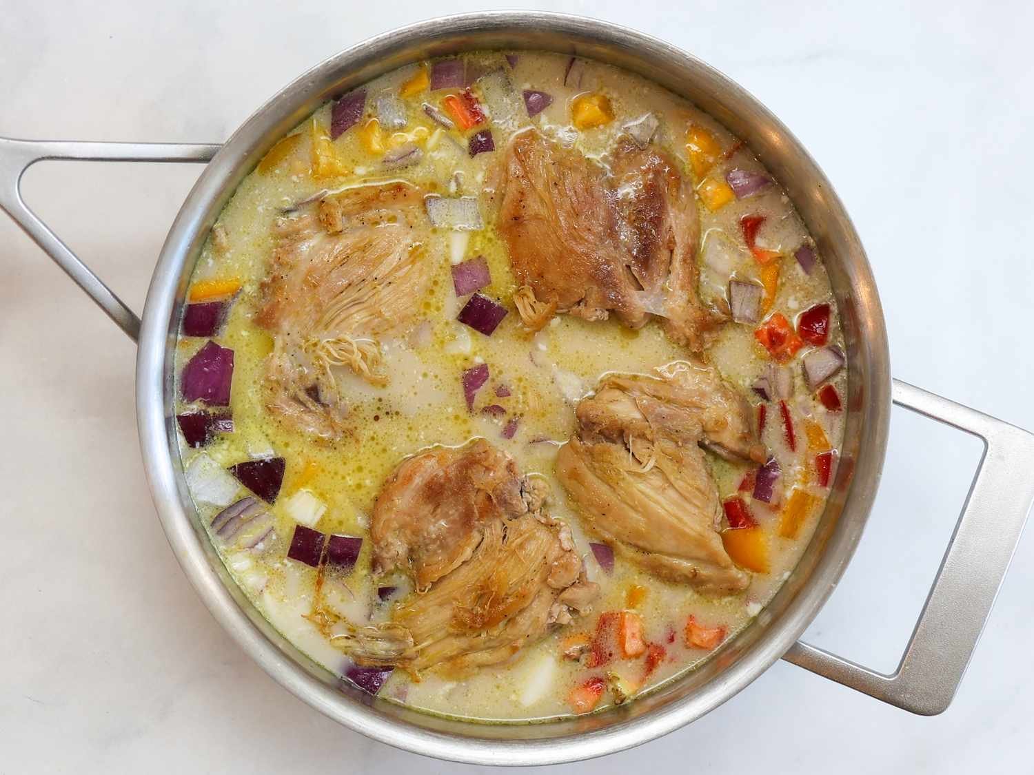 Step 4 of One-Pot Coconut Chicken and Rice