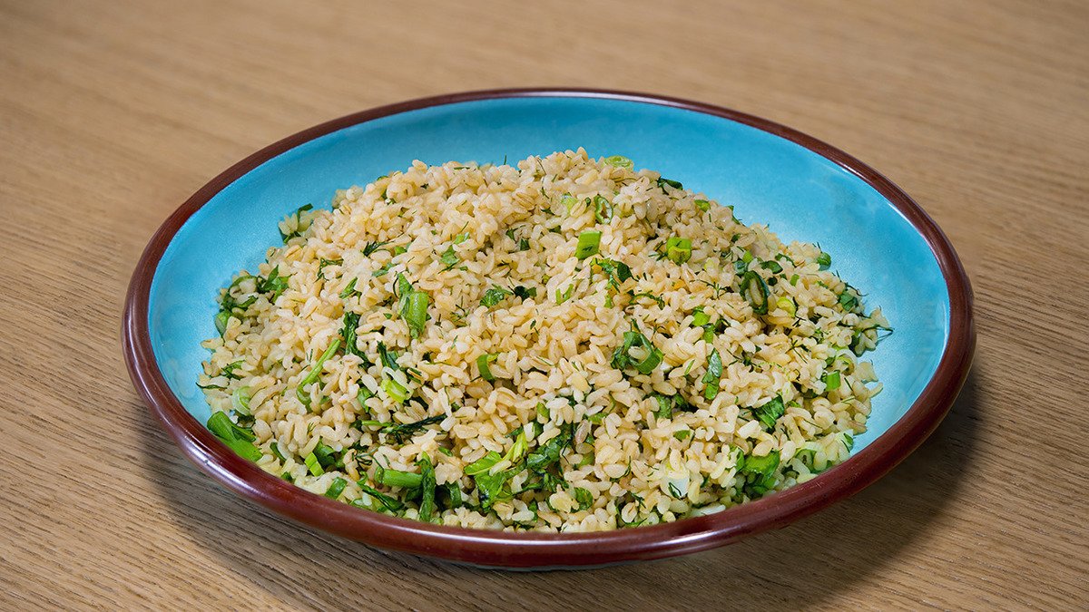 Taze Otlu Bulgur Pilavı