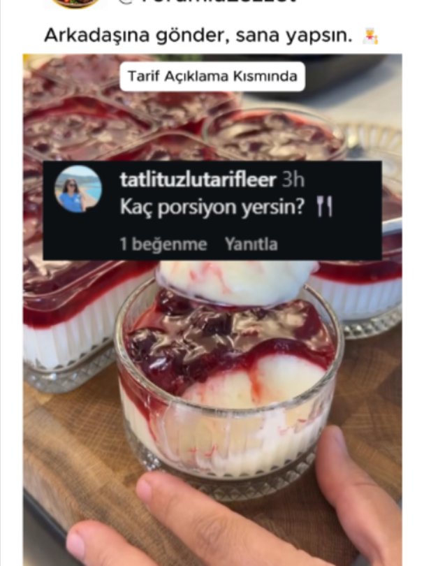 Vişneli sütlü tatlı