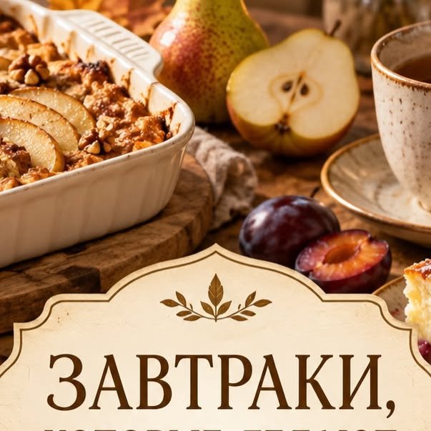 Запечённая овсянка с грушей и орехами