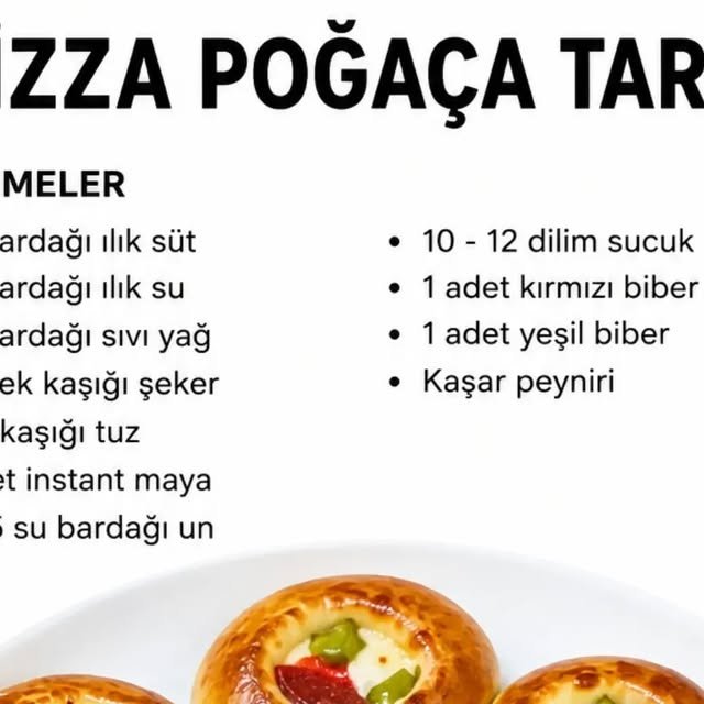 PİZZA POĞAÇA TARİFİ
