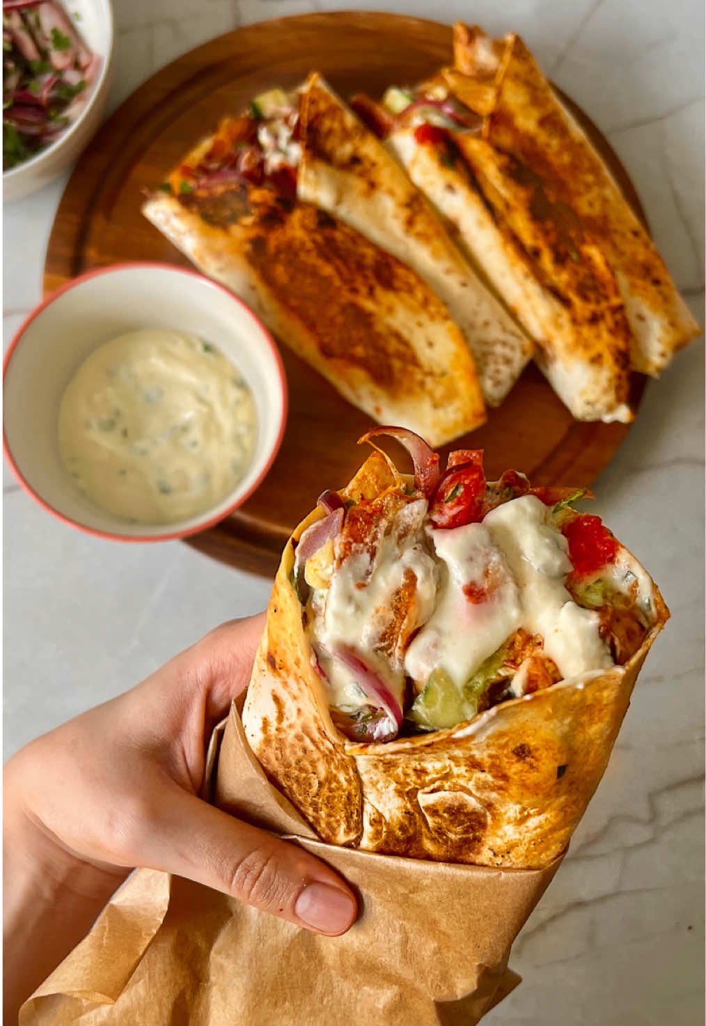 Chicken Shawarma with Garlic Sauce & Fries