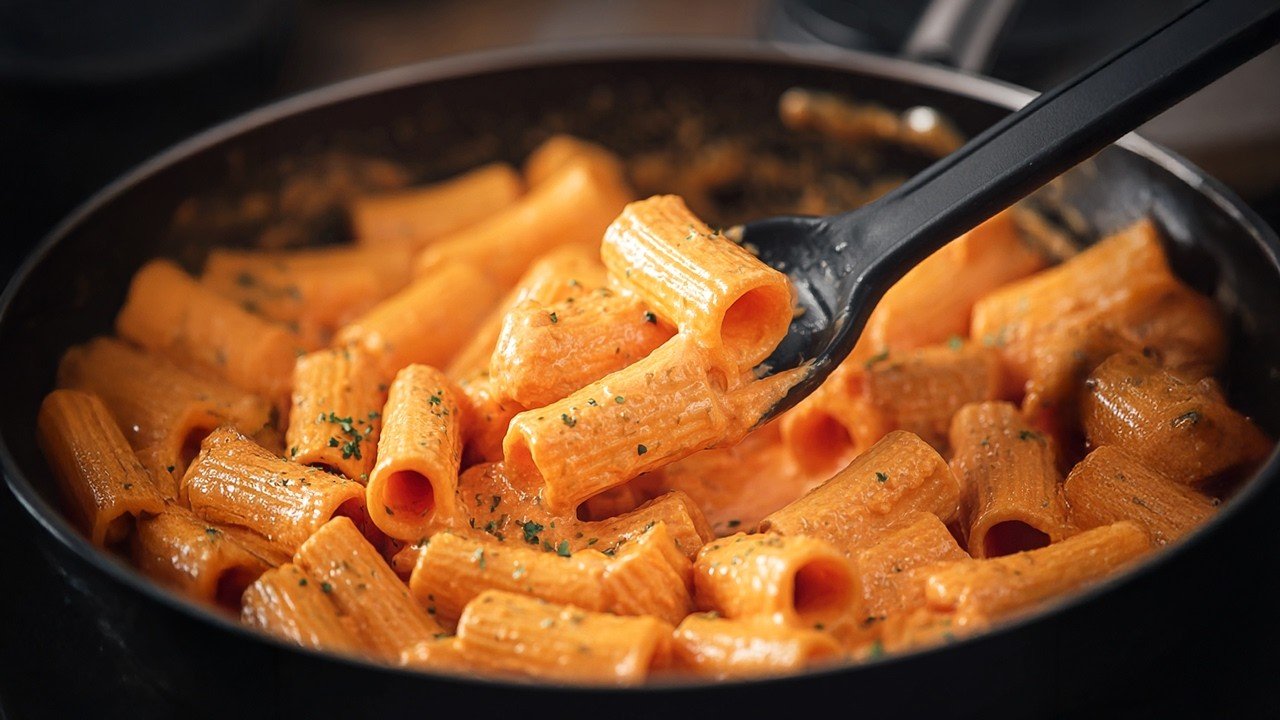 Just 10 minutes! Super Easy Creamy Tomato Pasta Recipe! I make it every weekend!